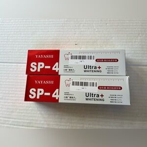YAYASHI SP-4 Super Probiotic -4 Toothpaste Ultra+Whitening 120g EA 2 Pack